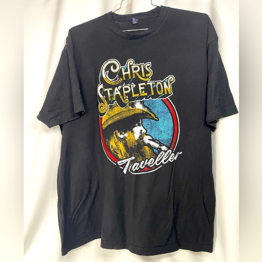 Tultex black Chris Stapleton ‘Traveller’ black graphic band tee sz XXL